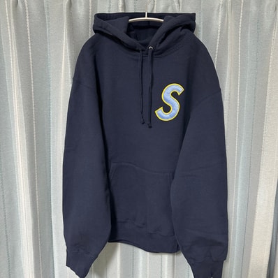 Supreme S Logo Hooded Sweatshirt "Navy"