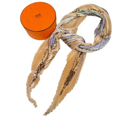 エルメス HERMES ムガル王朝の馬 プリーツカレ スカーフ