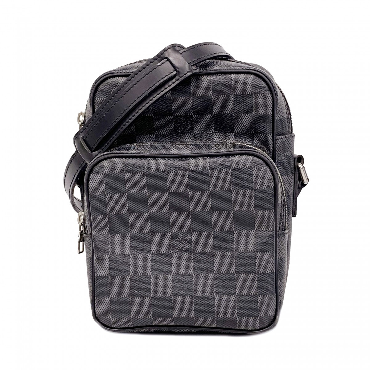 【6gd4339】ルイヴィトン ショルダーバッグ ダミエ・グラフィット レム N41446 ブラック グレー【中古】メンズ