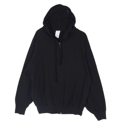 COMOLI コモリ 26SS D01-05039 JERSEY ZIP PARKA ジャージ ジップ パーカー ブラック系 3【美品】【中古】