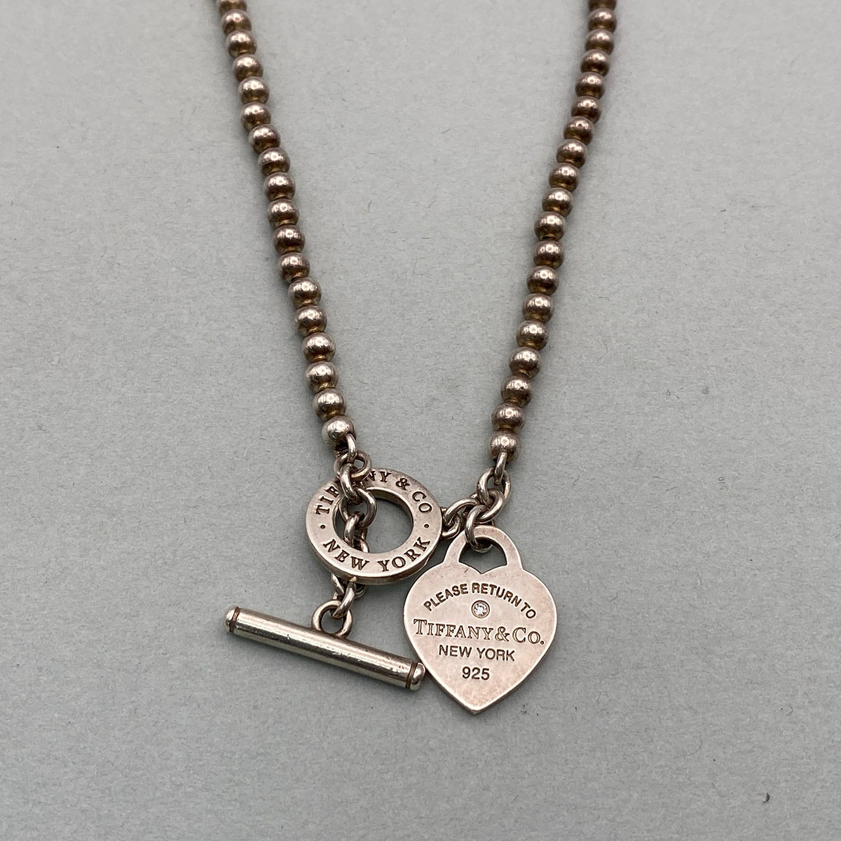 TIFFANY&Co. ティファニー リターン トゥ ラップ ビーズ  ネックレス パール ネックレス シルバー925 パール シルバー  レディース【中古】