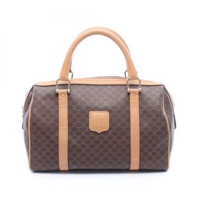 セリーヌ CELINE マカダム ハンドバッグ バッグ PVCコーティングキャンバス レザー レディース ブラウン系 【中古】