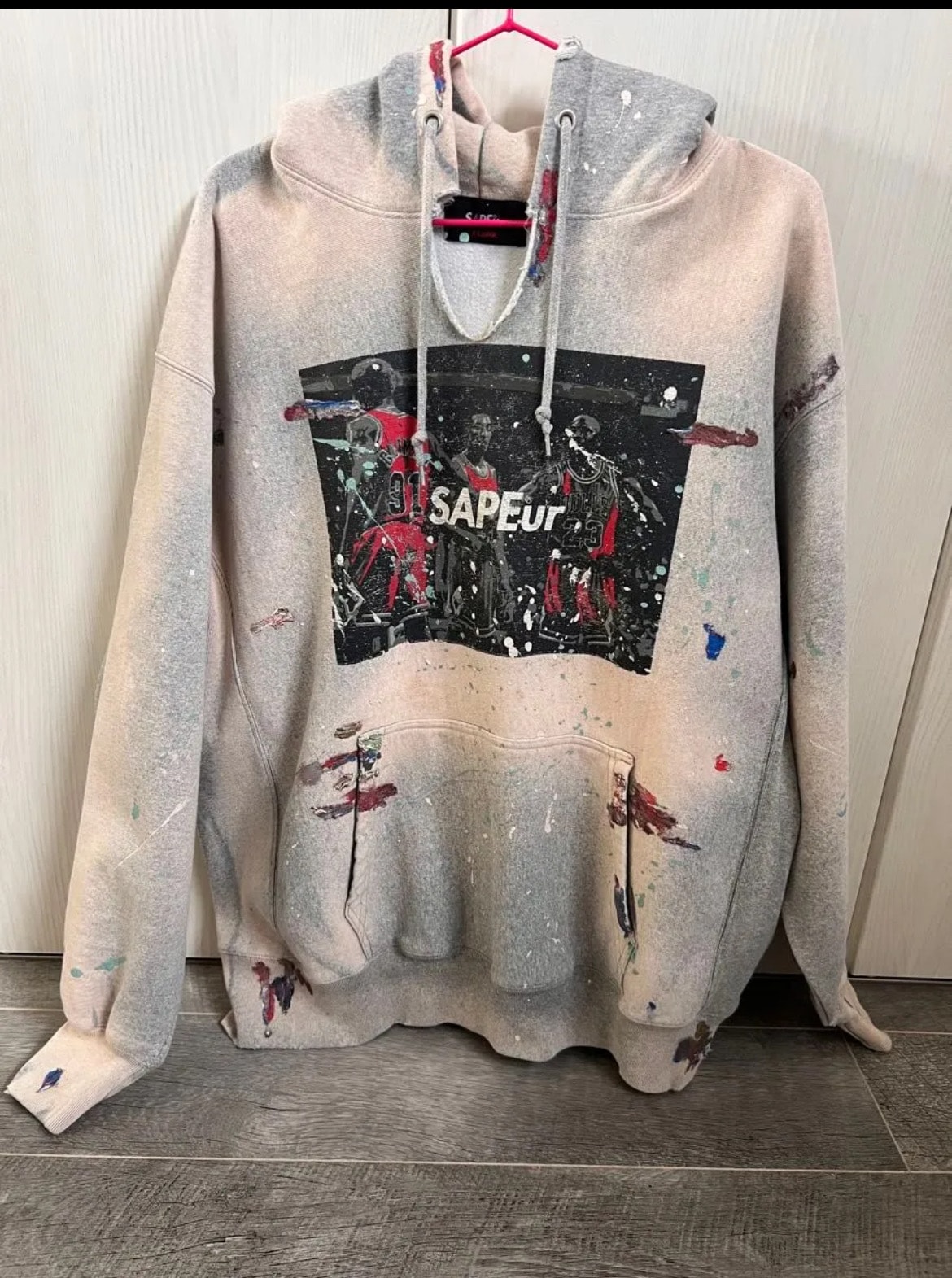 激レア！SAPEur/サプール/vintage加工/JORDAN/ジョーダン/RODMAN/ロッドマン/Pippen/ピッペン/CHICAGO BULLS/シカゴブルズ/NBA/バスケ/パーカー/フーディー/hoodie/アメカジ/ストリート