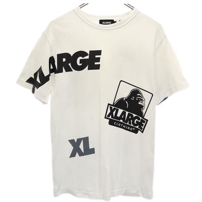 XLARGE エクストララージ ロゴプリント 半袖 Tシャツ S ホワイト系