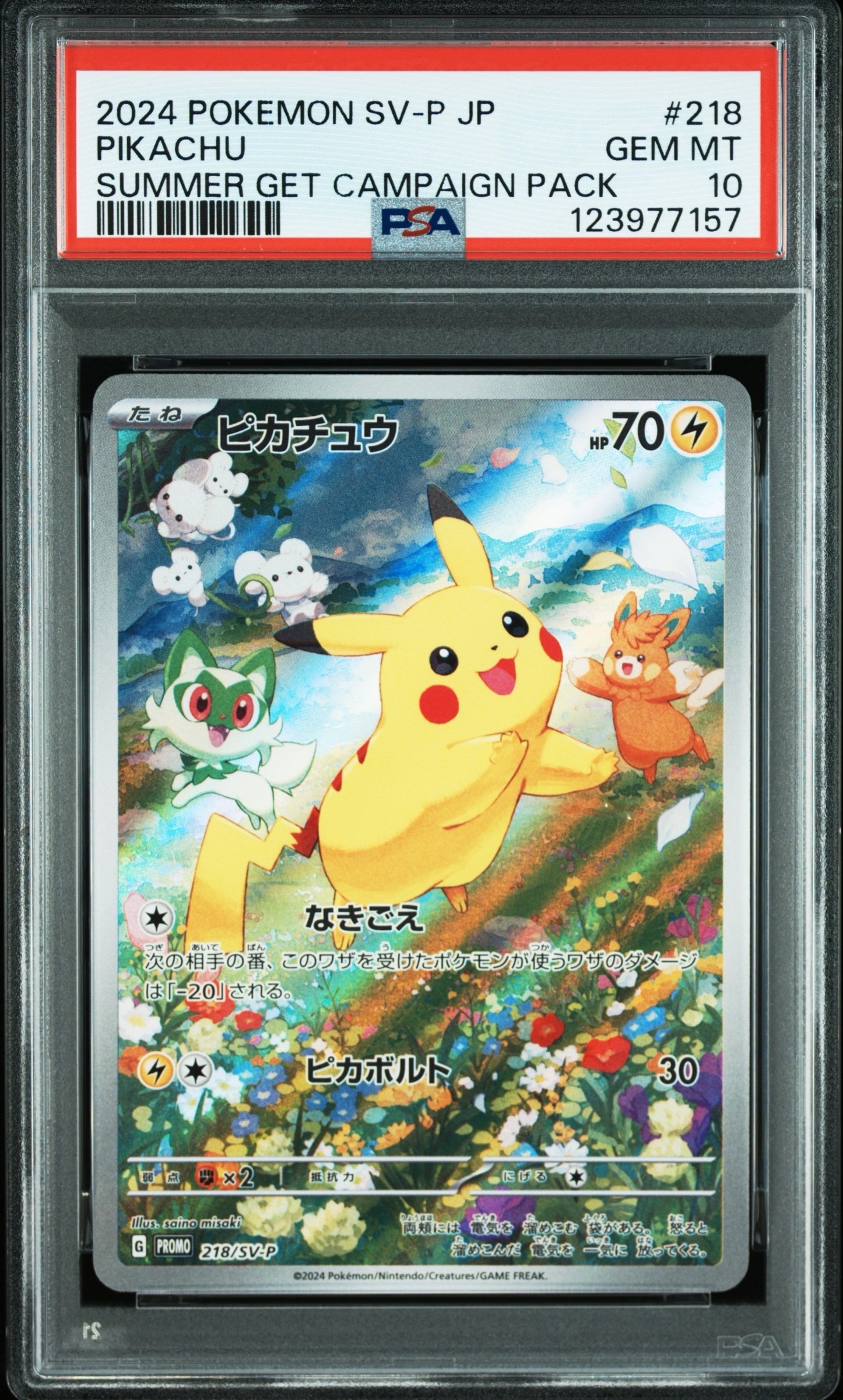 ピカチュウ P [SV-P 218](プロモカードパック「ポケカの夏がキタ!プロモカードGetキャンペーン!」)