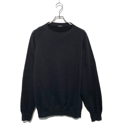 COMOLI LW Cotton French Terry Crew Neck "Black"