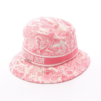ディオール Dior D-Bobby ボブハット ハット 帽子 コットン レディース ホワイト系 / ピンク系 34TDJ923X13242458 【新品】