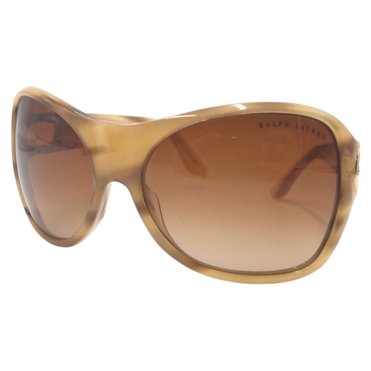 RALPH LAUREN ラルフローレン ブラウン プラスチック サングラス 男女兼用 バタフライ 501818 【中古】
