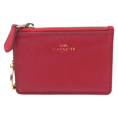 COACH コーチ レッド レザー コインケース カードケース 600347 【中古】