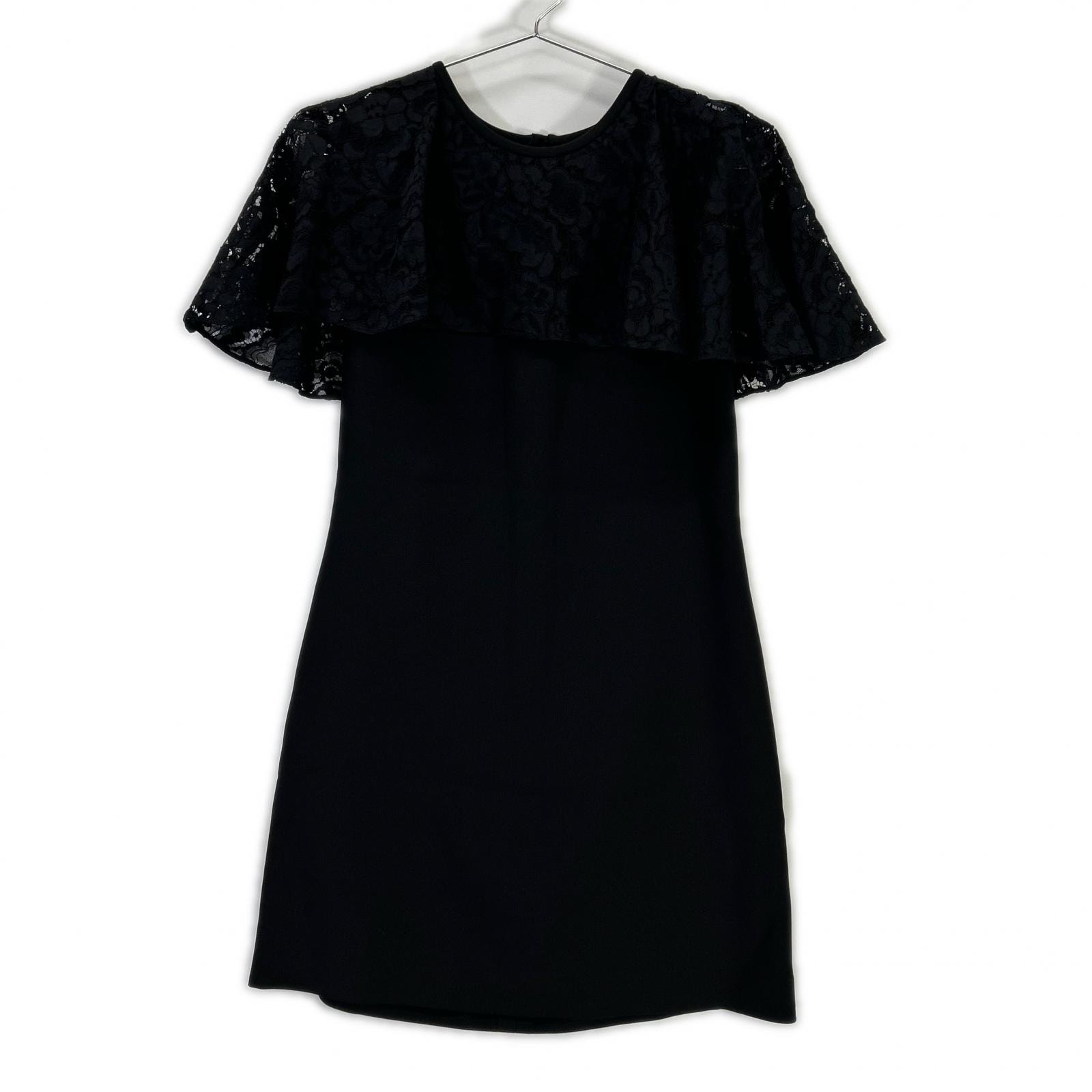 ルイヴィトン RW181W FVB FEDR20 ブラック レース ドレスワンピース 34