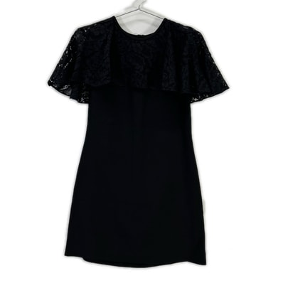 ルイヴィトン RW181W FVB FEDR20 ブラック レース ドレスワンピース 34