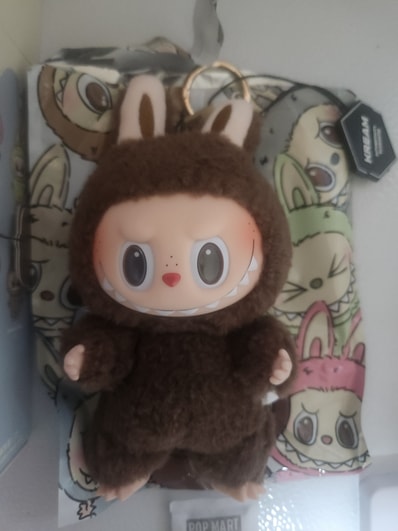 POP MART THE MONSTERS (LABUBU) Exciting Macaron Plush Series CHESTNUT COCOA (Secret)