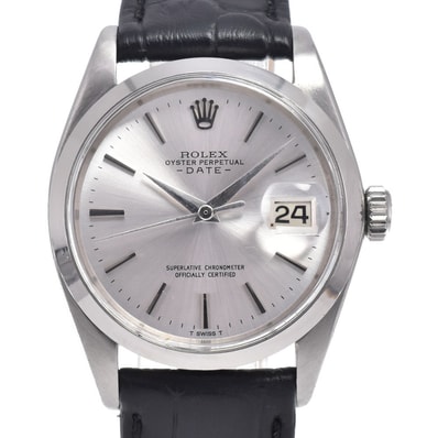 ロレックス ROLEX 1500 ヴィンテージ オイスターパーペチュアル デイト Cal.1560 シルバー 自動巻き メンズ 良品 腕時計 H#149938