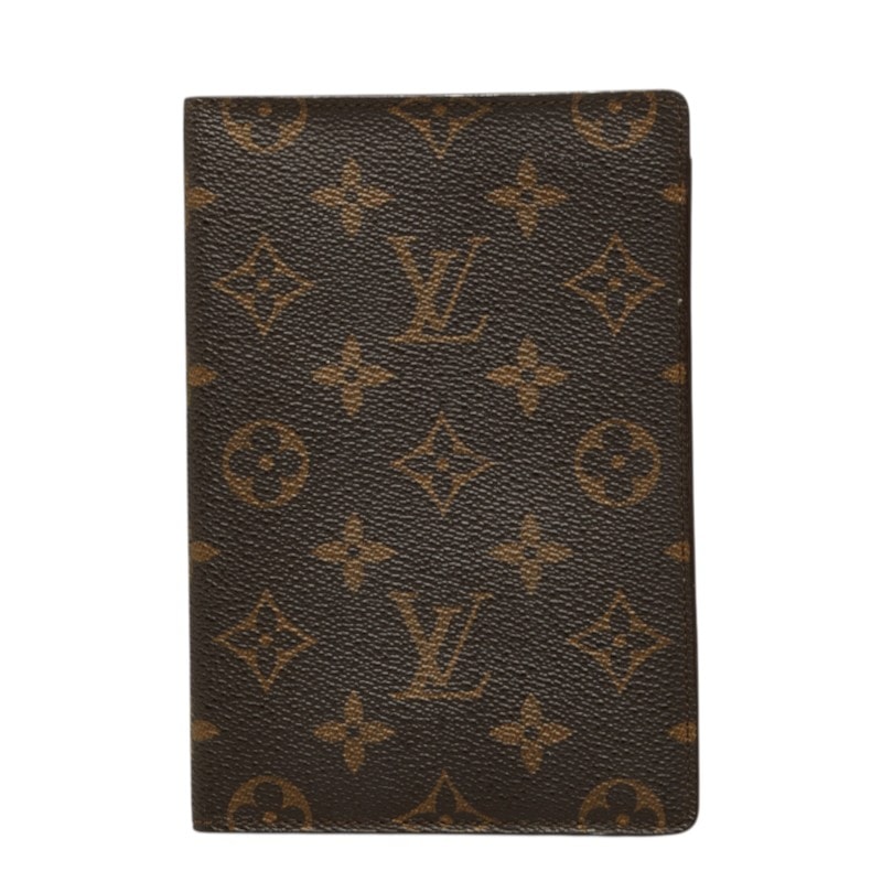 ルイ ヴィトン モノグラム クーベルテュール パスポール パスポートケース M60178 ブラウン PVC レザー レディース LOUIS VUITTON 中古