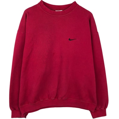 古着 ナイキ NIKE ワンポイントロゴスウェットシャツ トレーナー USA製 メンズL相当/eaa615575