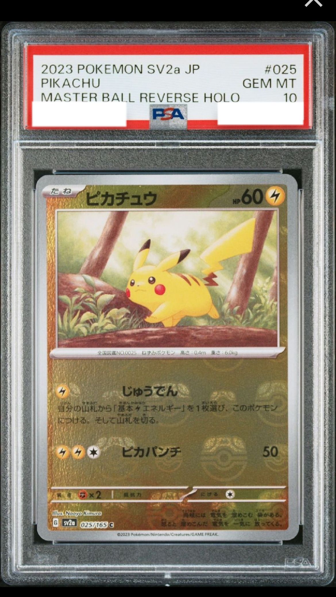 ピカチュウ C: マスターボールミラー (マスボピカチュウ) [SV2a 025/165](強化拡張パック「ポケモンカード151」)