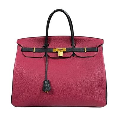 エルメス パーソナルオーダー バーキン40 ハンドバッグ トゴ レッド レディース HERMES 中古