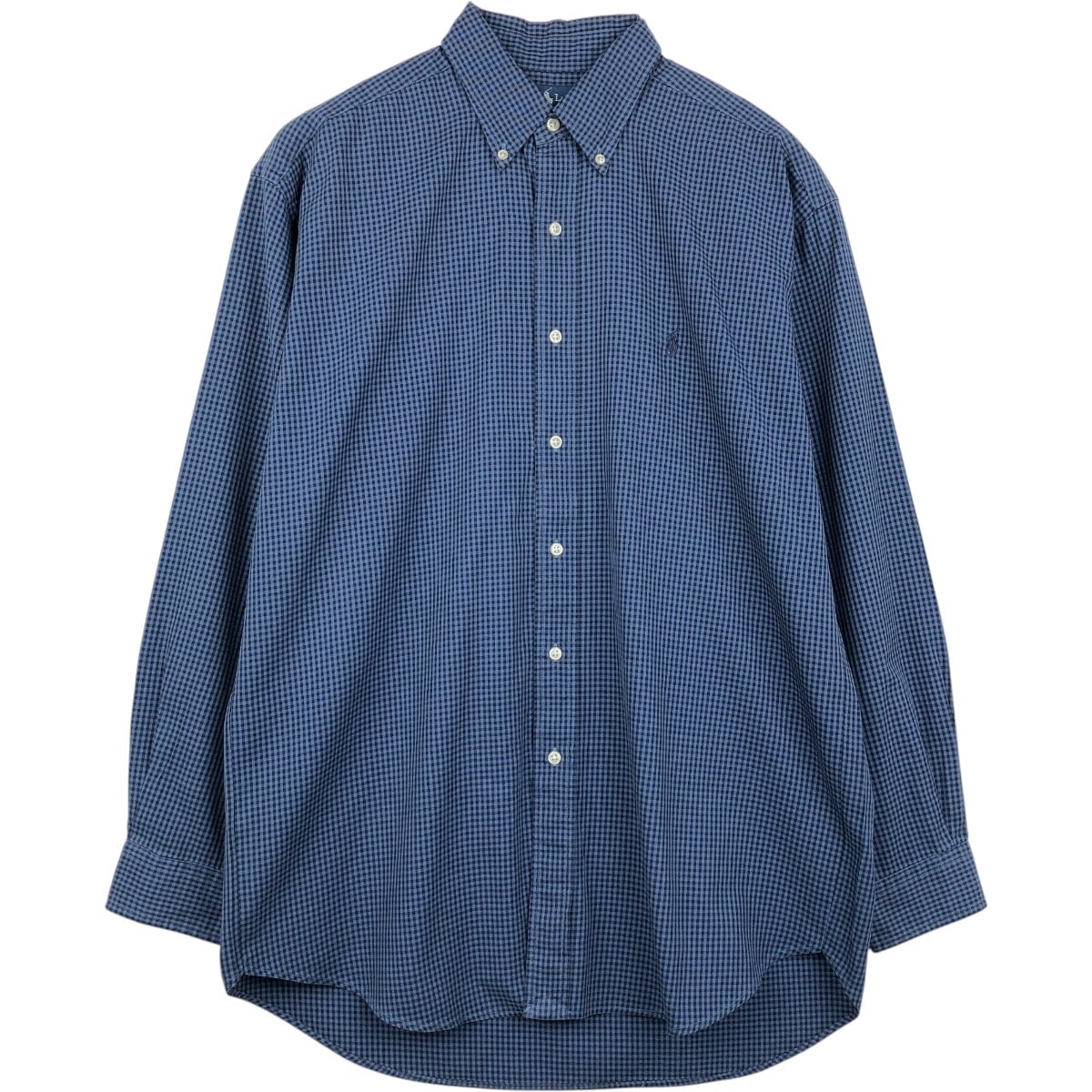 古着 ラルフローレン Ralph Lauren BLAKE ギンガムチェック 長袖 ボタンダウンチェックシャツ メンズL相当/eaa659314
