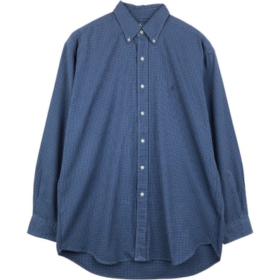 古着 ラルフローレン Ralph Lauren BLAKE ギンガムチェック 長袖 ボタンダウンチェックシャツ メンズL相当/eaa659314