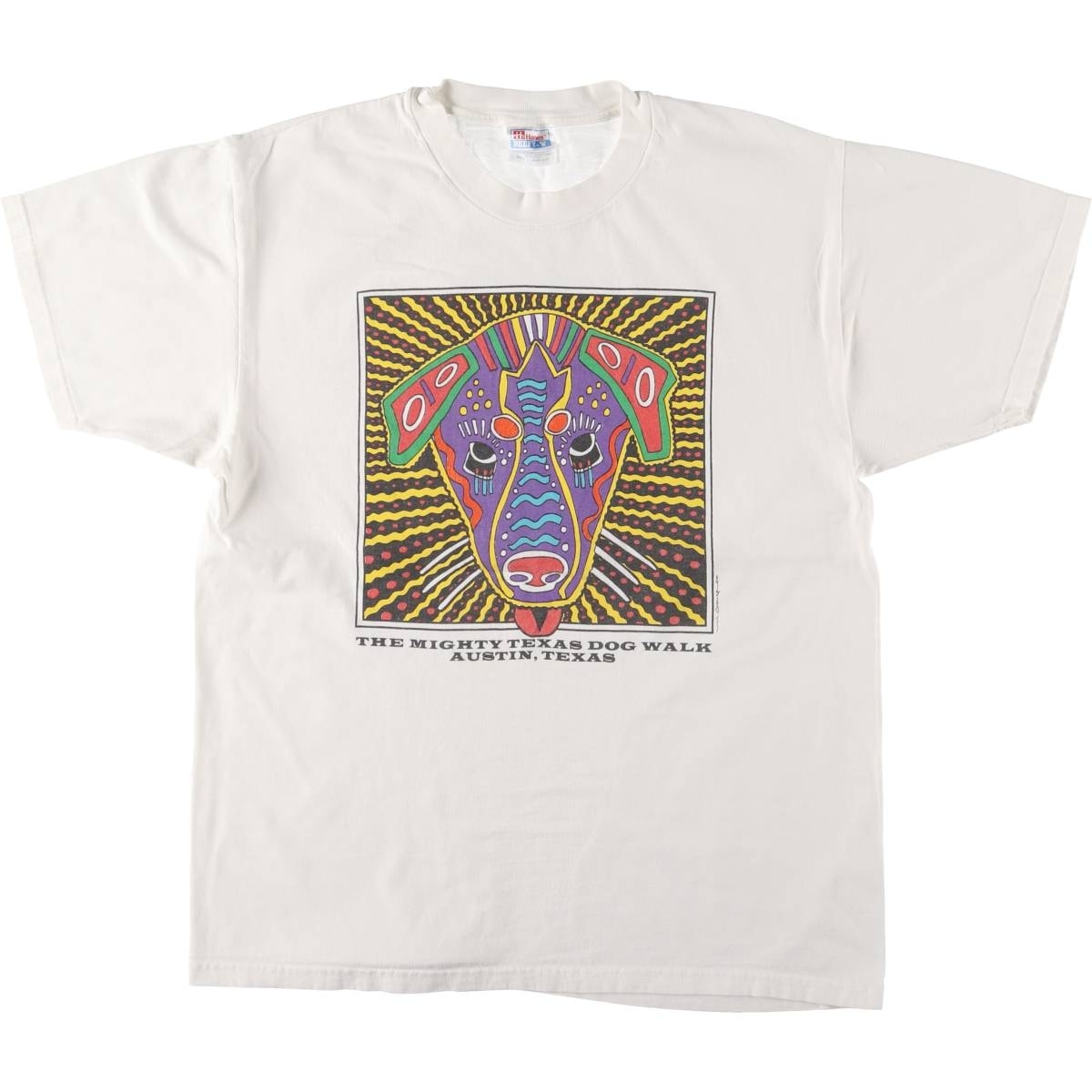 古着 90年代 ヘインズ Hanes BEEFY-T アートTシャツ メンズL相当 ヴィンテージ/eaa546466