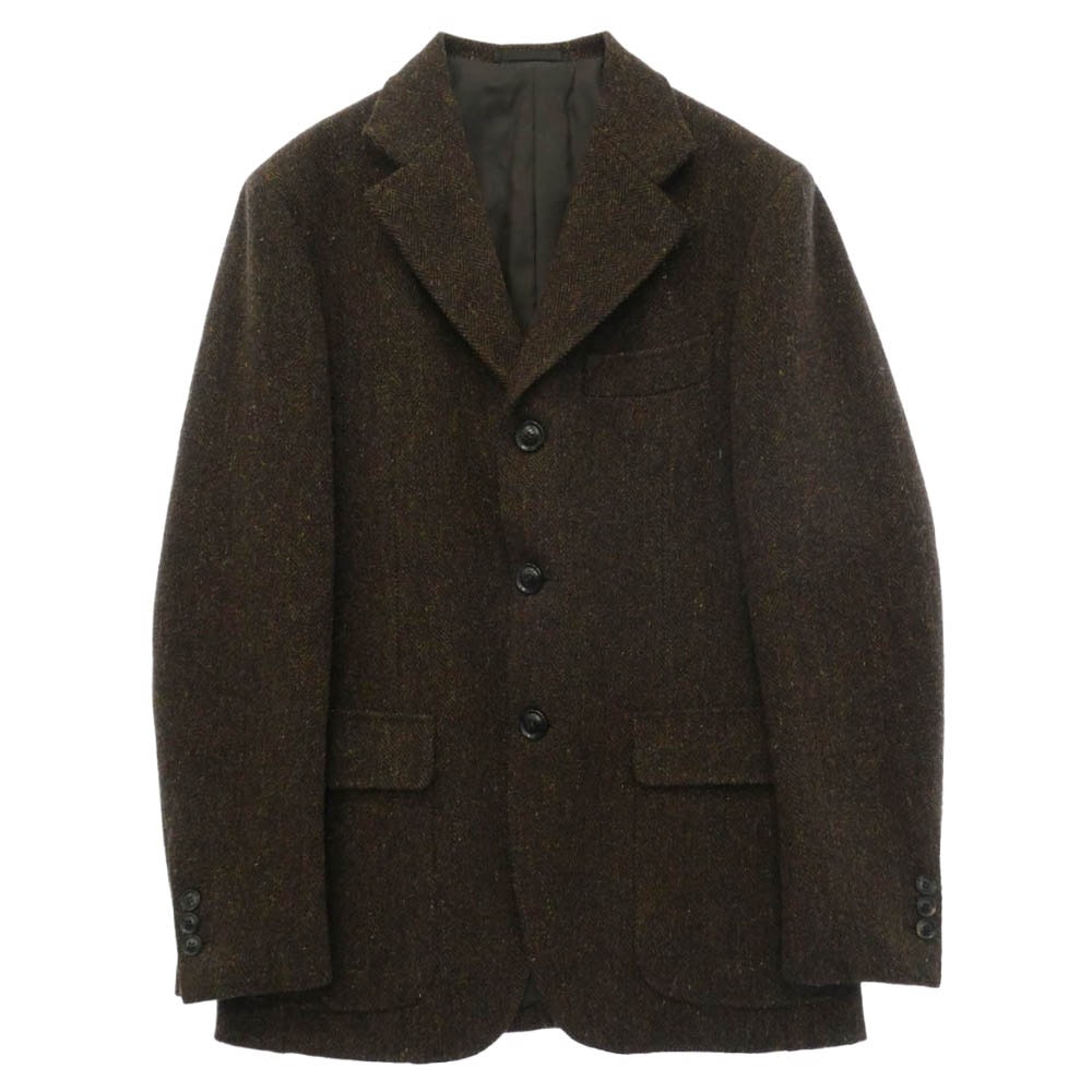 The REAL McCOY'S ザリアルマッコイズ MJ15121 JM Tweed Jacket ウール ツイード ヘリンボーン スポーツ 3B テーラードジャケット ブラウン系 38【美品】【中古】