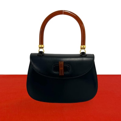 GUCCI グッチ ターンロック レザー ハンドバッグ ブラック
41525