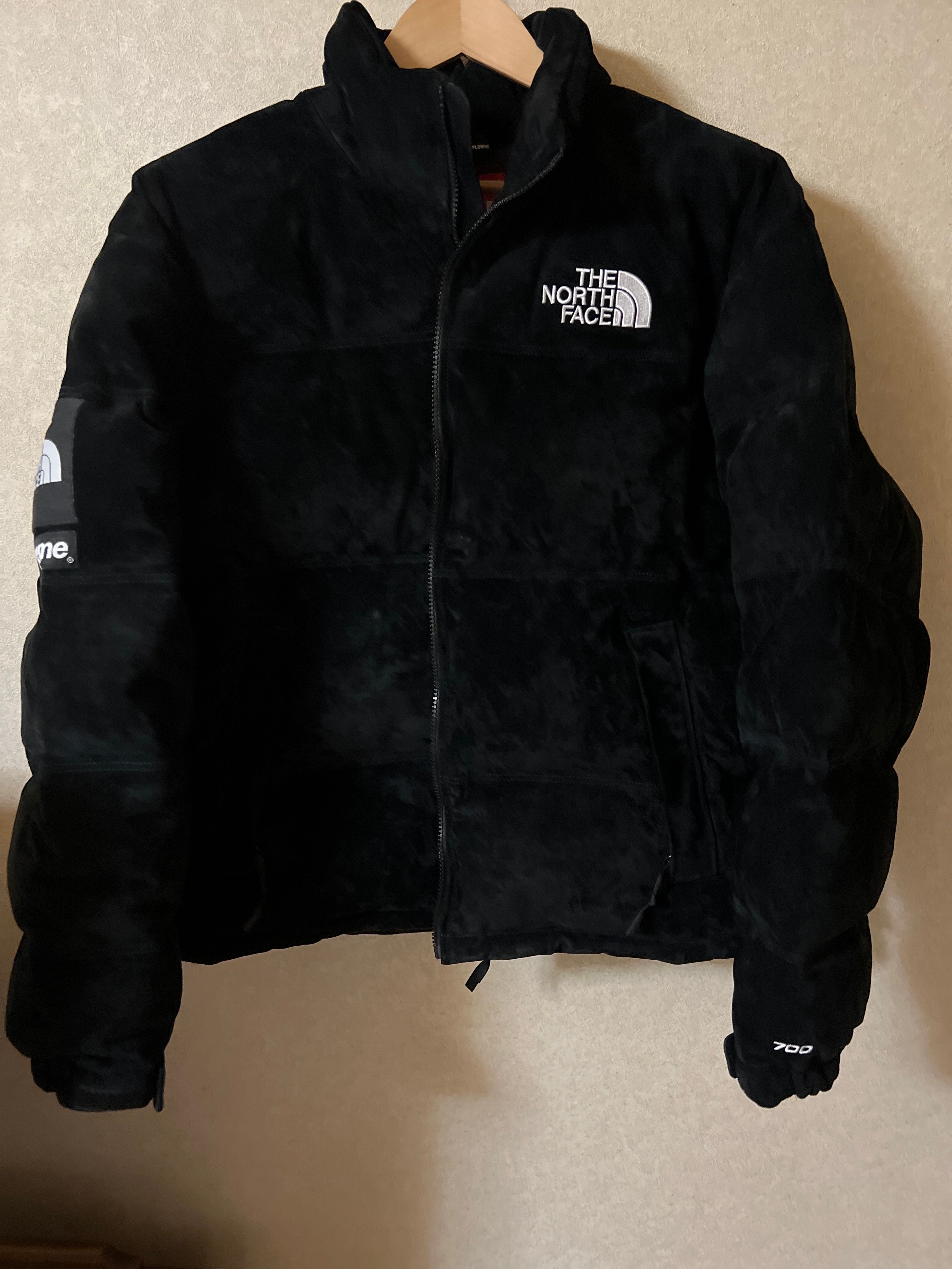 Supreme x The North Face Suede Nuptse Jacket "Black"