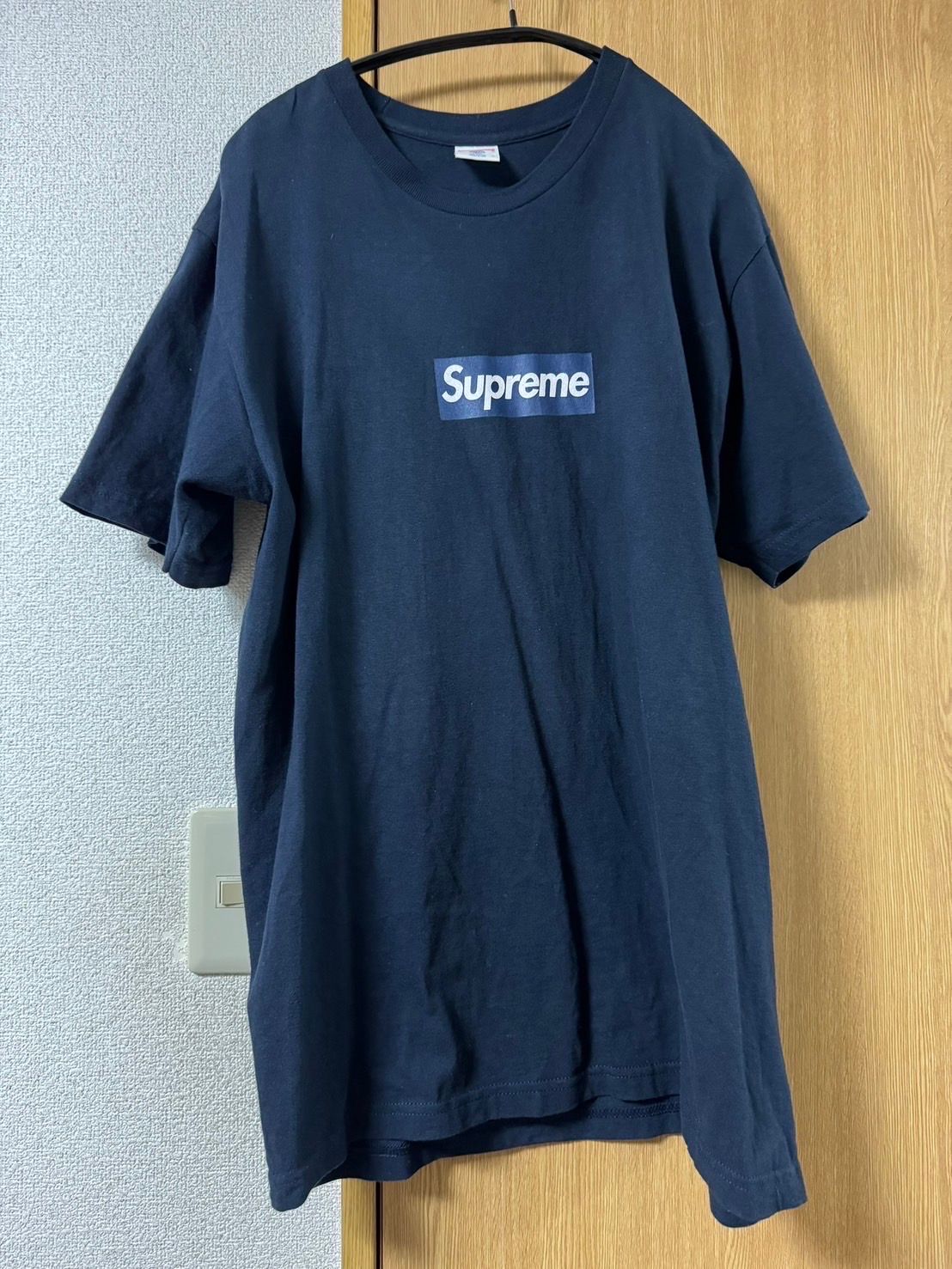 Supreme New York Yankees Box Logo Tee "Navy"