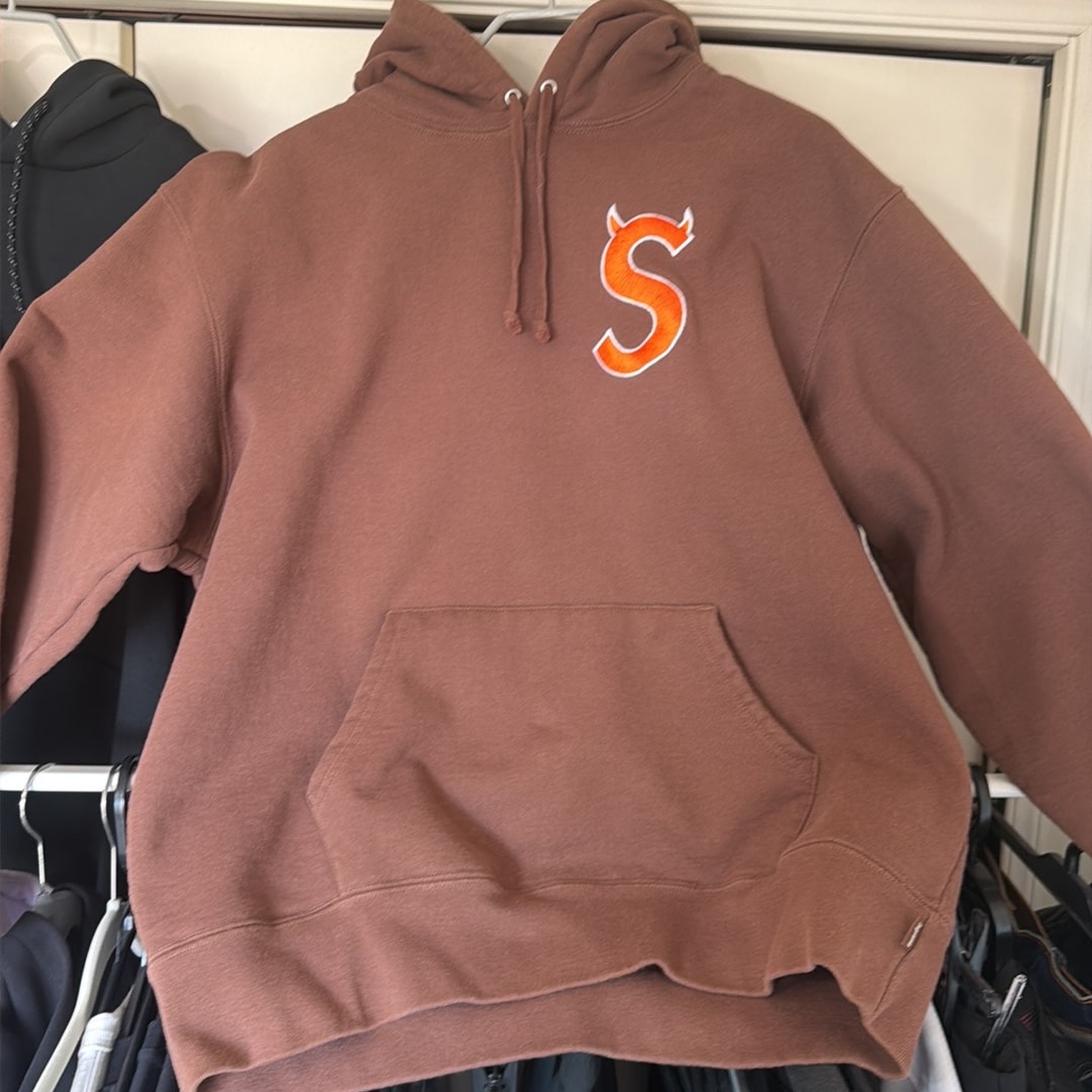 Supreme S Logo Hooded Sweatshirt "Brown" (22FW)