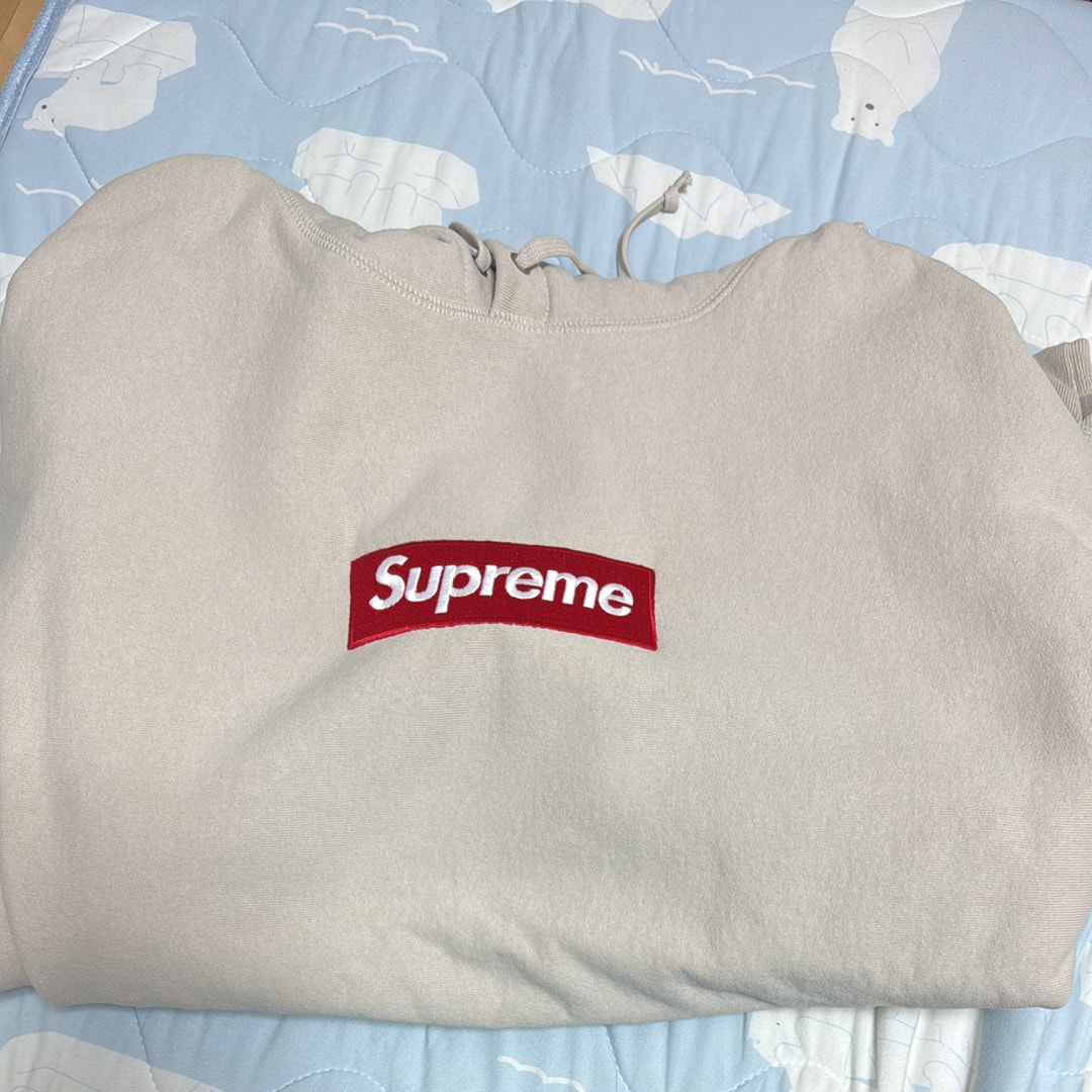 Supreme Box Logo Hooded Sweatshirt "Stone" (24FW)