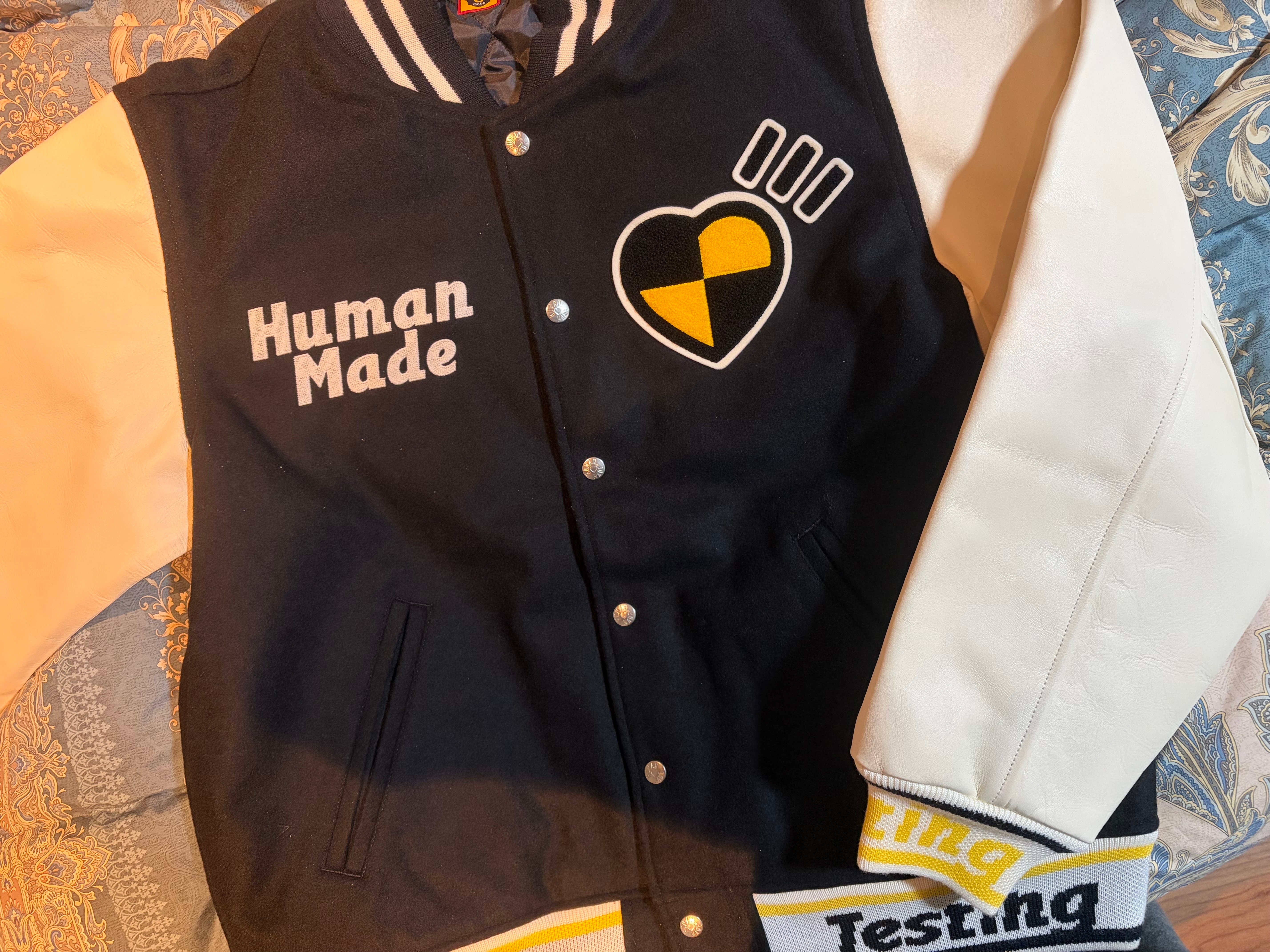 HUMAN MADE A$AP Rocky HUMAN TESTING VARSITY JACKET "Black"