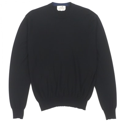 極美品 エルメス セーター ブラック メンズ XS