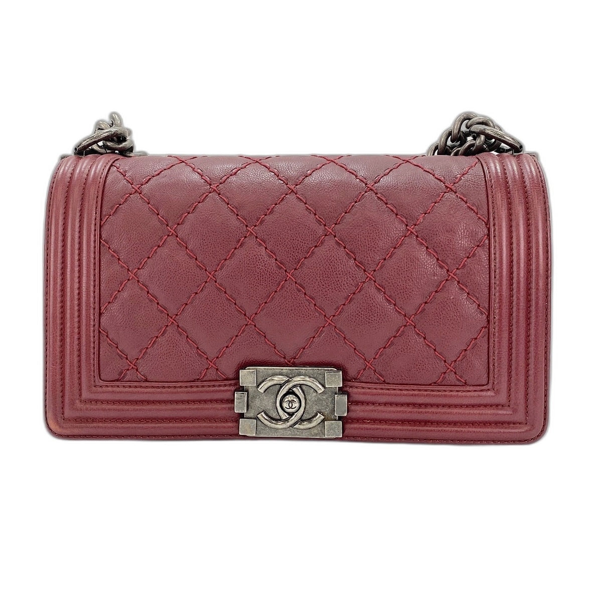 シャネル CHANEL ボーイシャネル ショルダーバッグ ラムスキン【中古】