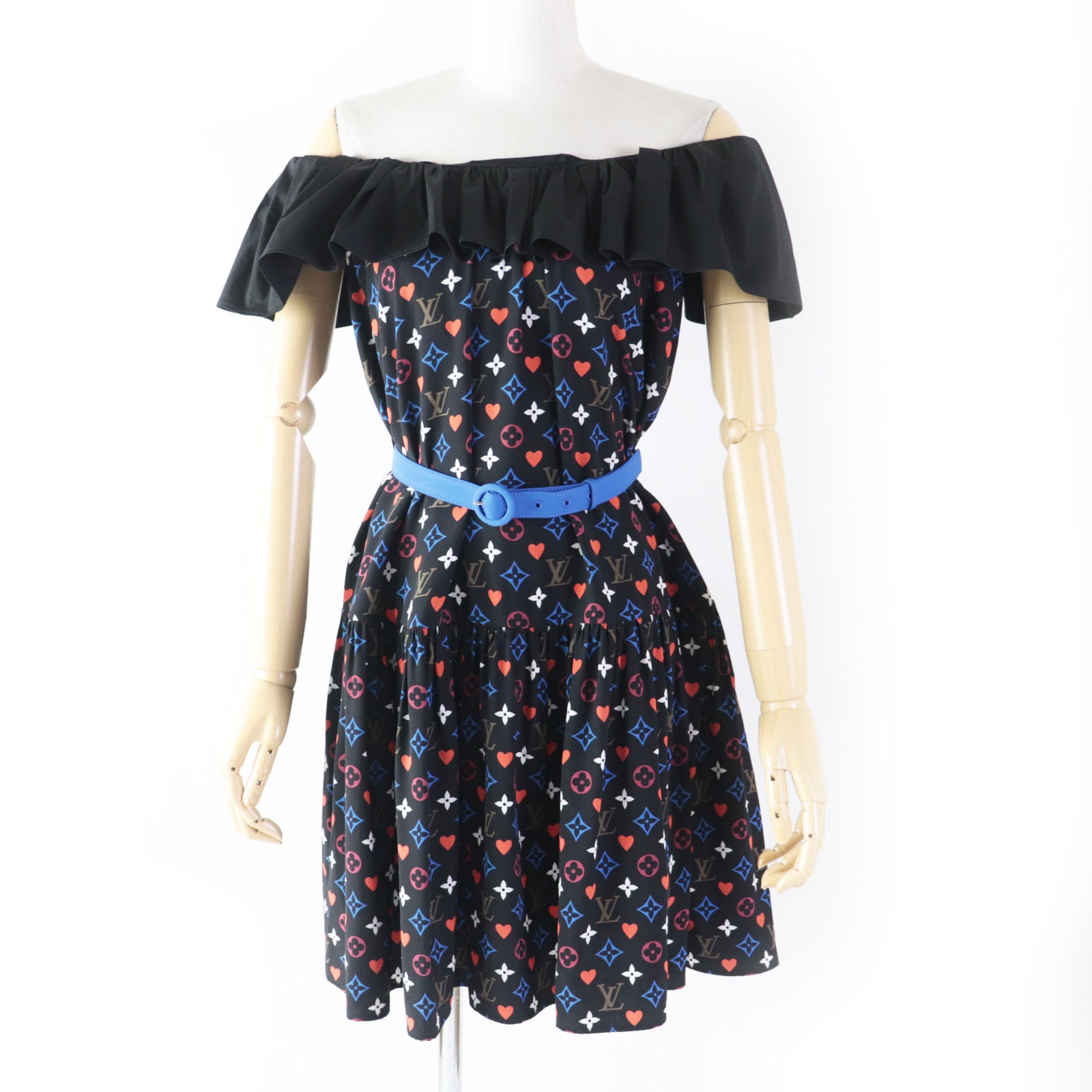 Louis Vuitton Game On Ruffle Scoop Neck Dress "Multicolor"