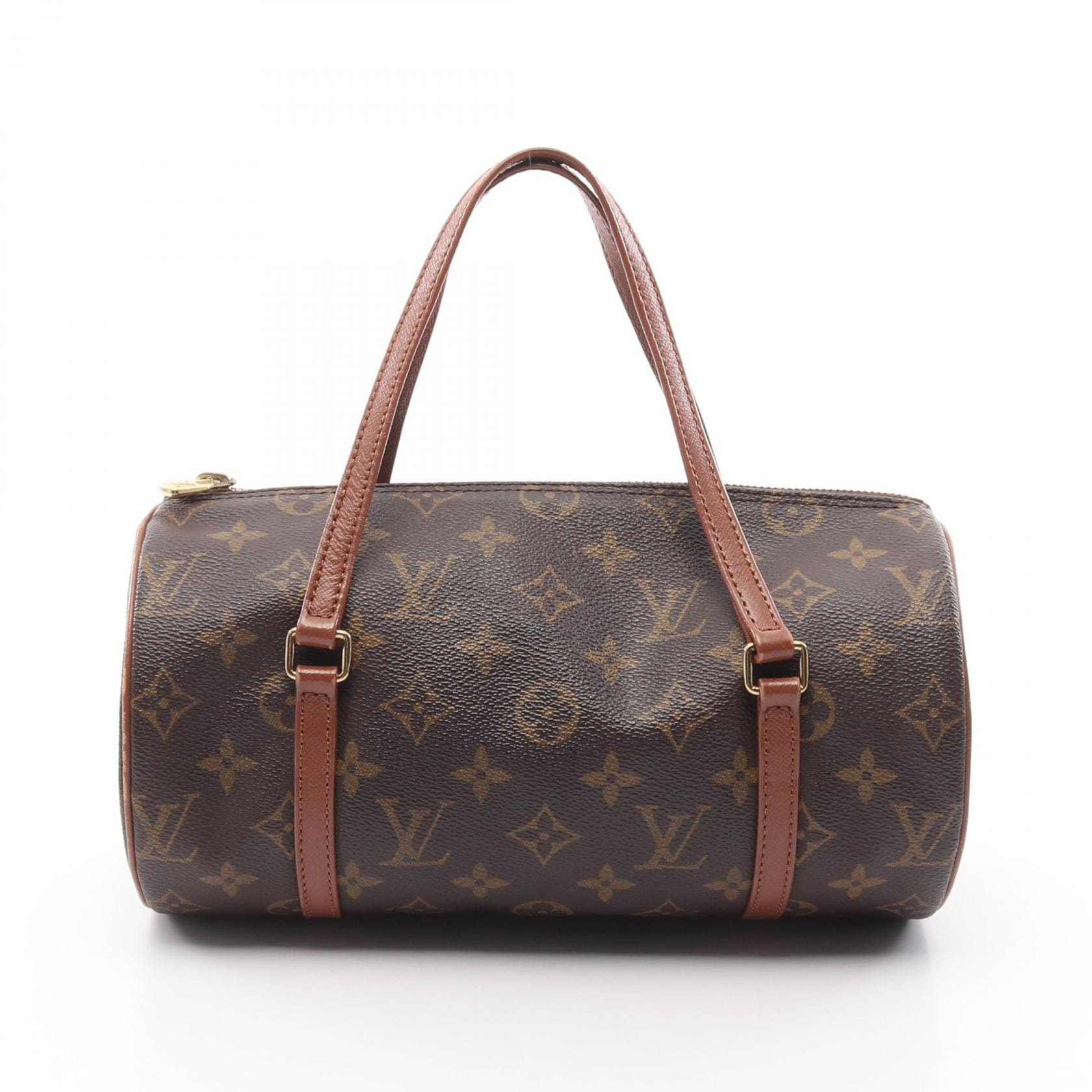 ルイ・ヴィトン LOUIS VUITTON パピヨン26 旧型 ハンドバッグ バッグ PVCコーティングキャンバス レザー モノグラム レディース ブラウン系 M51366 【中古】