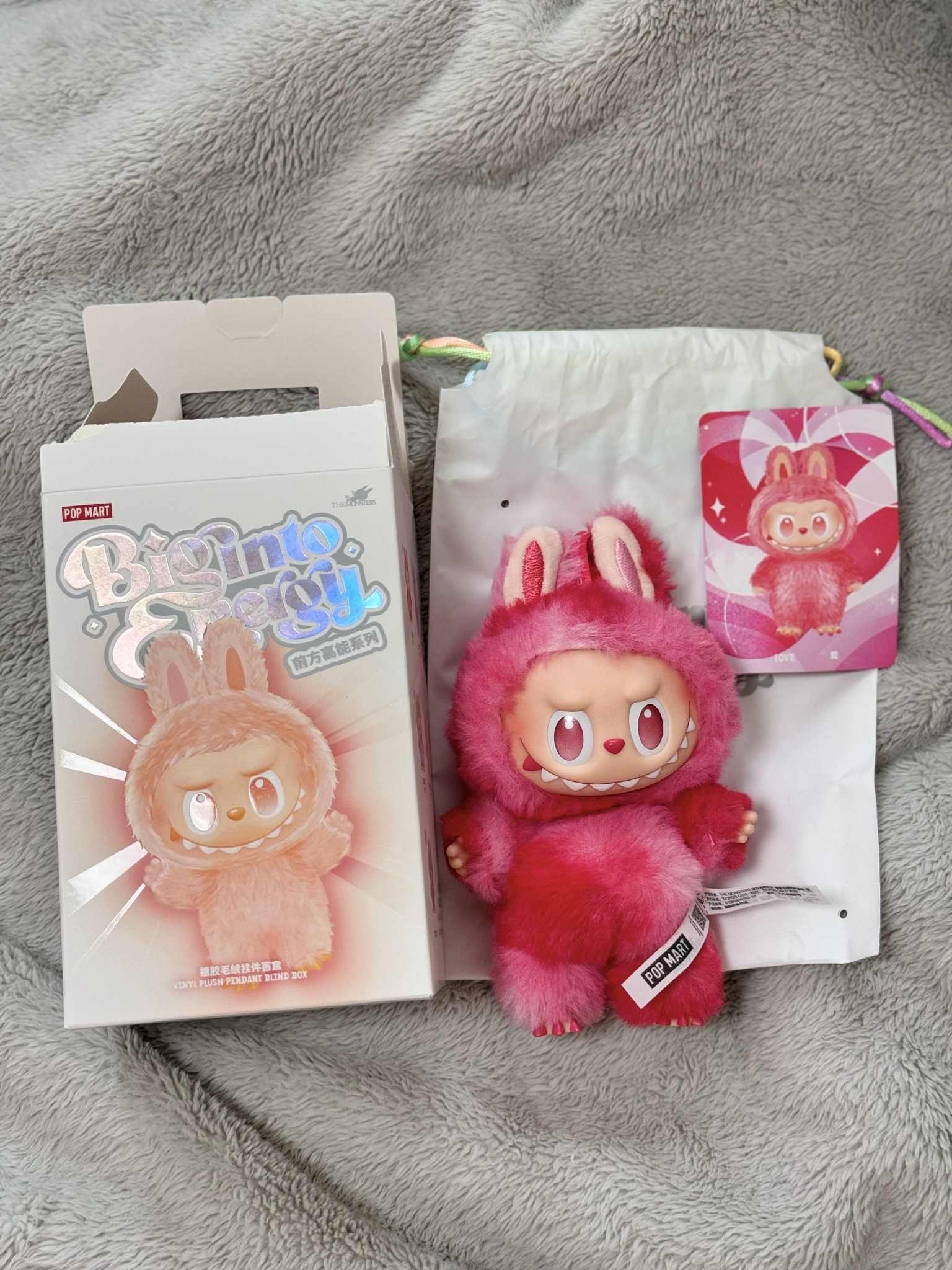 POP MART THE MONSTERS (LABUBU) Big into Energy Series Plush Pendant LOVE