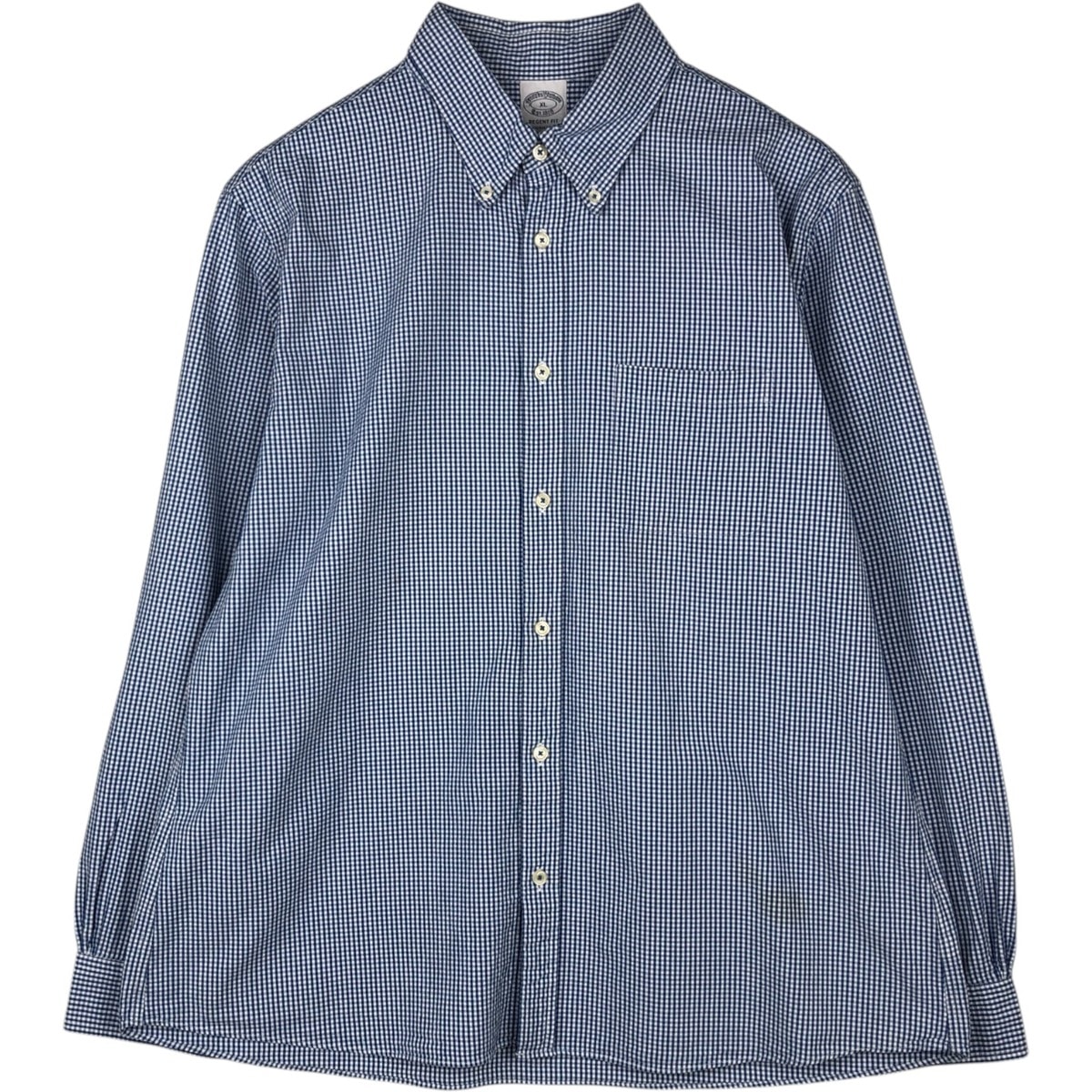 古着 ブルックスブラザーズ Brooks Brothers Est.1818 REGENT FIT ギンガムチェック 長袖 ボタンダウンチェックシャツ メンズXL相当/eaa495553