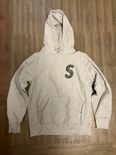 Supreme S Logo Hooded Sweatshirt "Heather Grey" (18FW)
