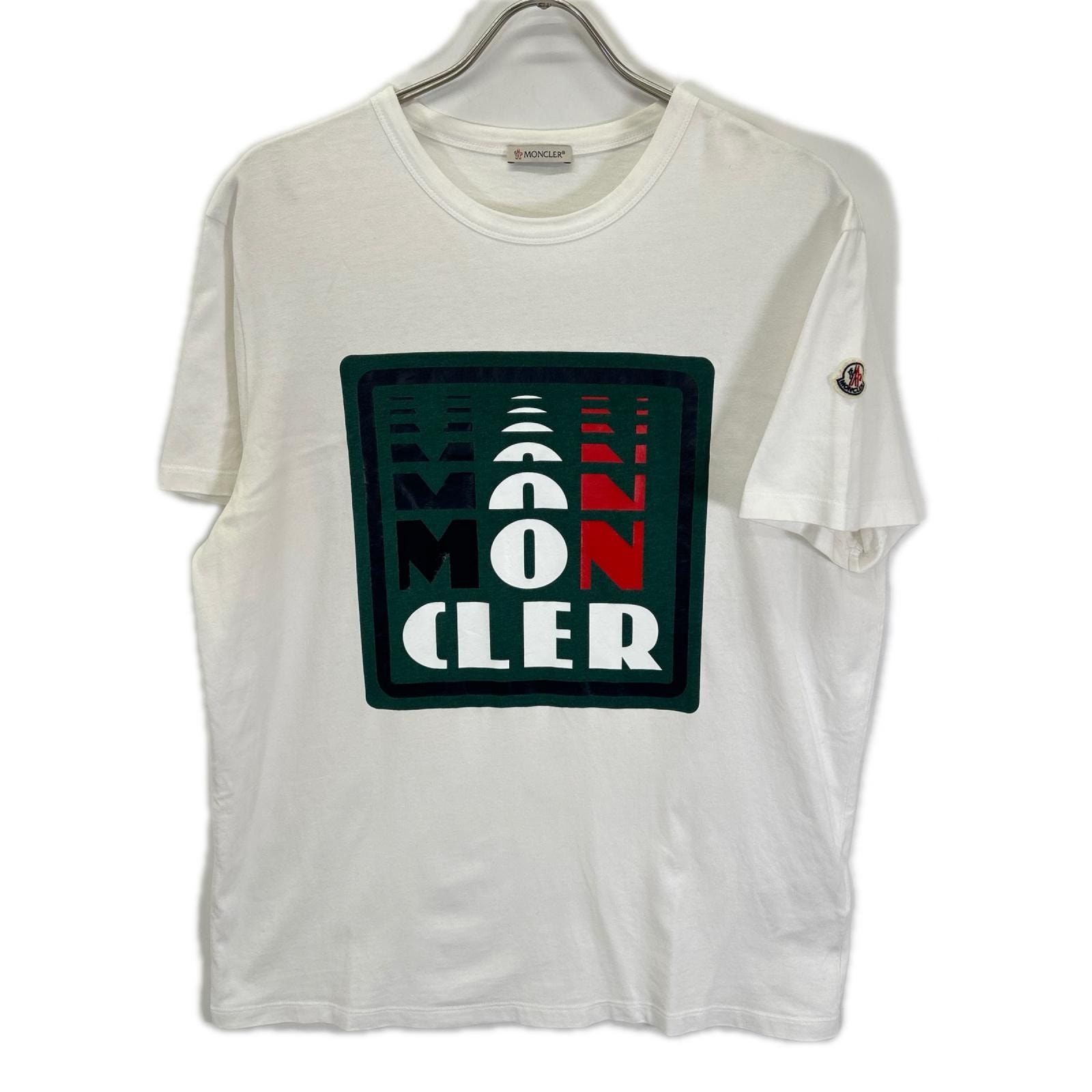 モンクレール ホワイト MAGLIA T 半袖カットソー XL