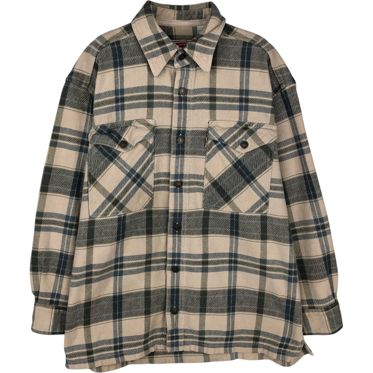 古着 リーバイス Levi's チェック柄 長袖 フランネルチェックシャツ レディースL相当/eaa477911