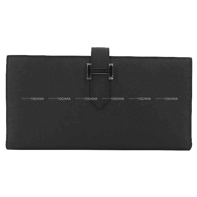 HERMES エルメス 長財布 ベアンスフレ ソーブラック So Black 黒 (ブラック) エプソン ブラック金具 B刻印 新品未使用