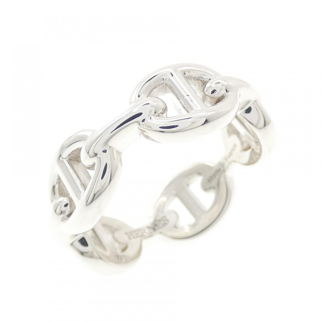 Hermes Chaine D'ancre Enchainee Ring PM "Silver"