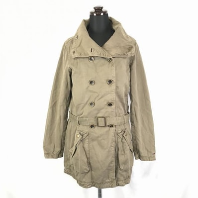 トミーヒルフィガー デニム★コットン/トレンチコート【レディースXS/カーキ系】ベルト付き/両サイドポケット/HILFIGER DENIM◆BF99