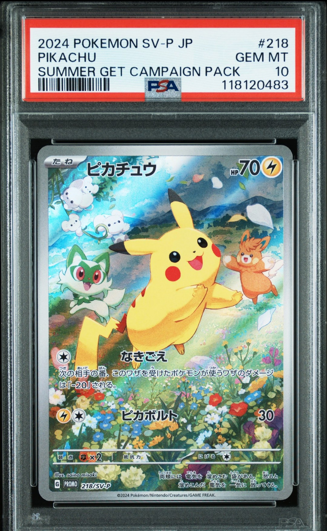 ピカチュウ P [SV-P 218](プロモカードパック「ポケカの夏がキタ!プロモカードGetキャンペーン!」)