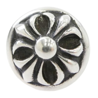 Chrome Hearts Cross Ball Stud Earrings "Silver"