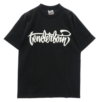 TENDERLOIN テンダーロイン TEE SP ロゴプリント PRO CLUB プロクラブ 半袖 Tシャツ ブラック ブラック系 M【極上美品】【中古】