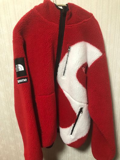 Supreme x The North Face S Logo Hooded Fleece Jacket "Red"