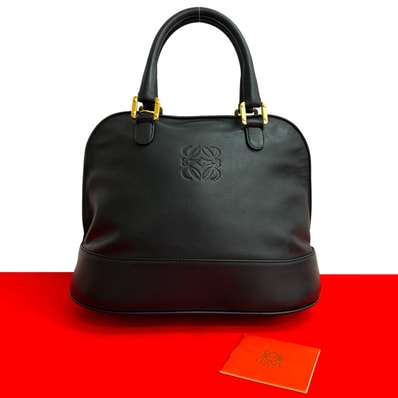 LOEWE ロエベ アナグラム ロゴ レザー ハンドバッグ ブラック
913-2