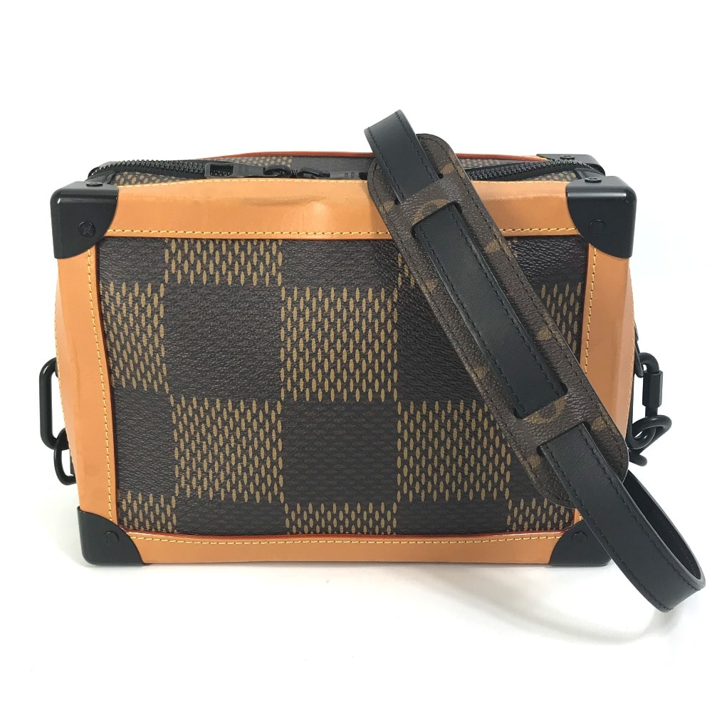 ルイヴィトン LOUIS VUITTON ソフトトランク N40381 ダミエ ジャイアント NIGOコラボ 斜め掛け ポシェット カバン ショルダーバッグ ダミエジャイアントキャンバス ブラウン