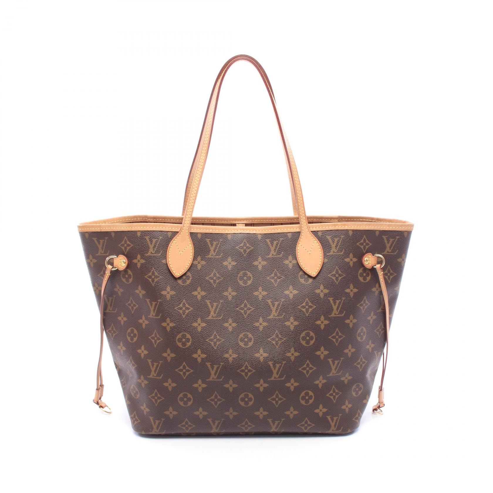 ルイ・ヴィトン LOUIS VUITTON ネヴァーフルMM トートバッグ バッグ PVCコーティングキャンバス レザー モノグラム レディース ブラウン系 M40156 【中古】